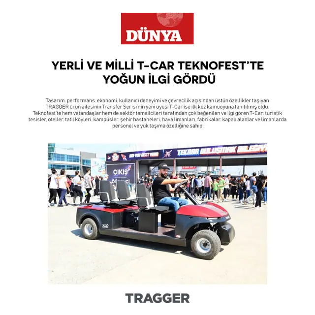 Dünya — T-Car TEKNOFEST'te tanıtıldı basın kupürü
