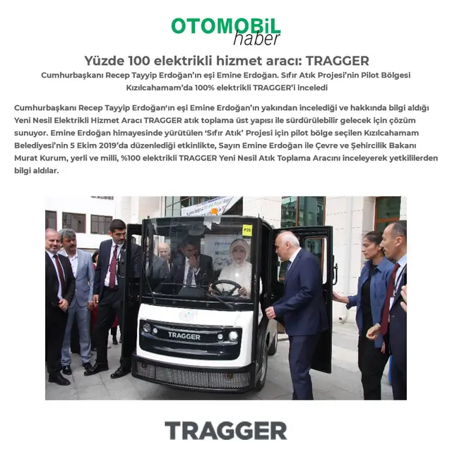 Otomobil Haber — TRAGGER model ailesi tanıtımı basın kupürü